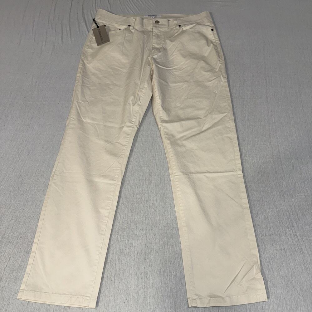 Collars & Co Pants Men 36x30 Stone 5Pocket Stretch Chino Nylon Rayon Spandex NWT
